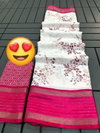 Sf 697 White Designer Printed Dola Silk Sarees Wholesale Shop In Surat